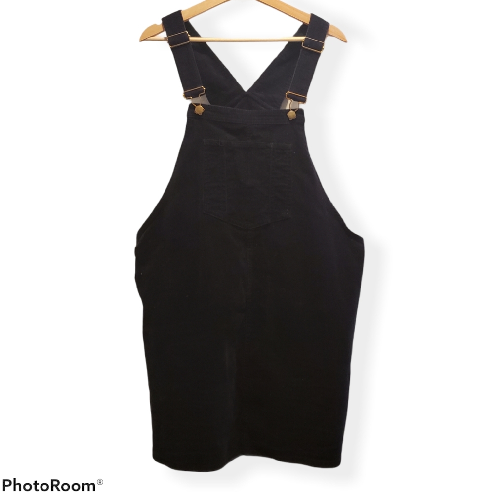 Maternity H&M navy cord overall dress